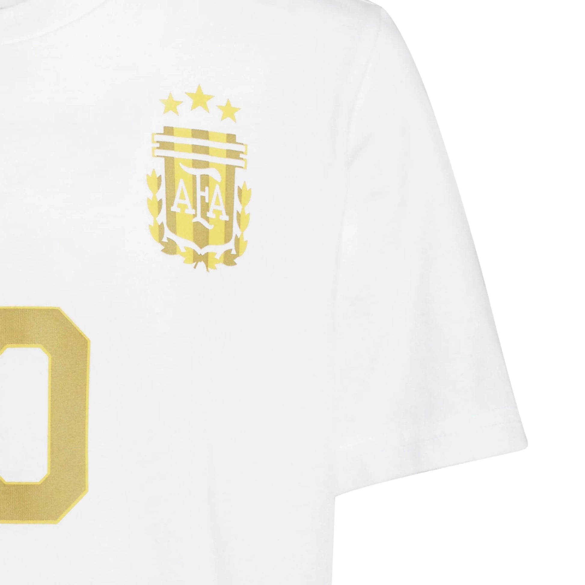 Adidas 2026 Argentina Youth Messi Name And Number Tee White
