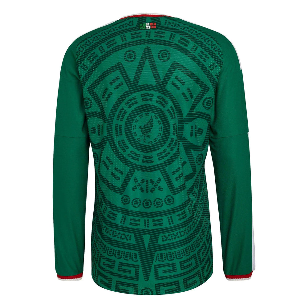 Adidas 2026 Mexico Men's Authentic Home Long-Sleeve Soccer Jersey Bold Green