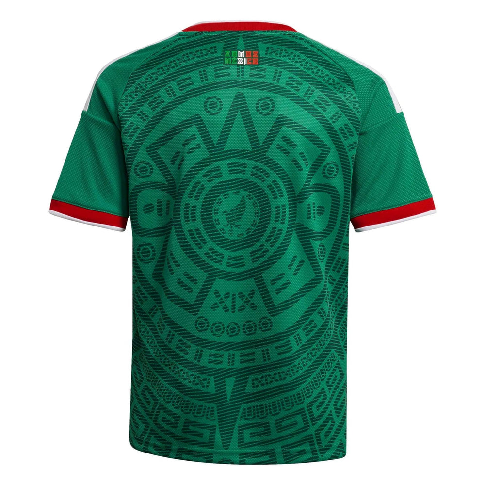Adidas 2026 Mexico Youth Stadium Home Soccer Jersey Bold Green