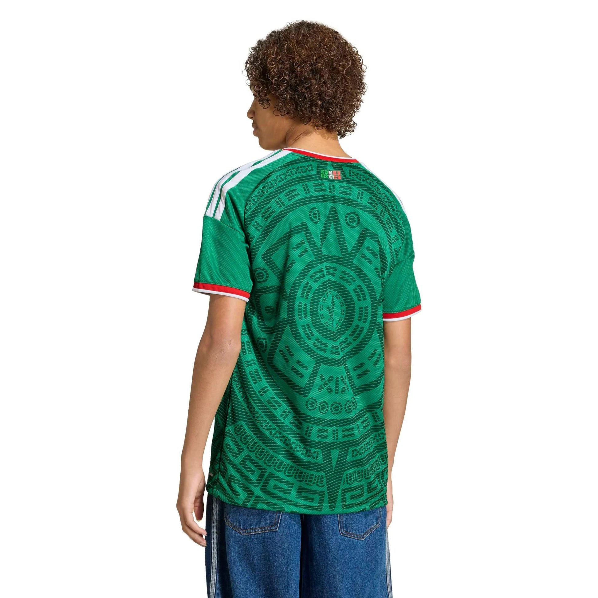 Adidas 2026 Mexico Youth Stadium Home Soccer Jersey Bold Green