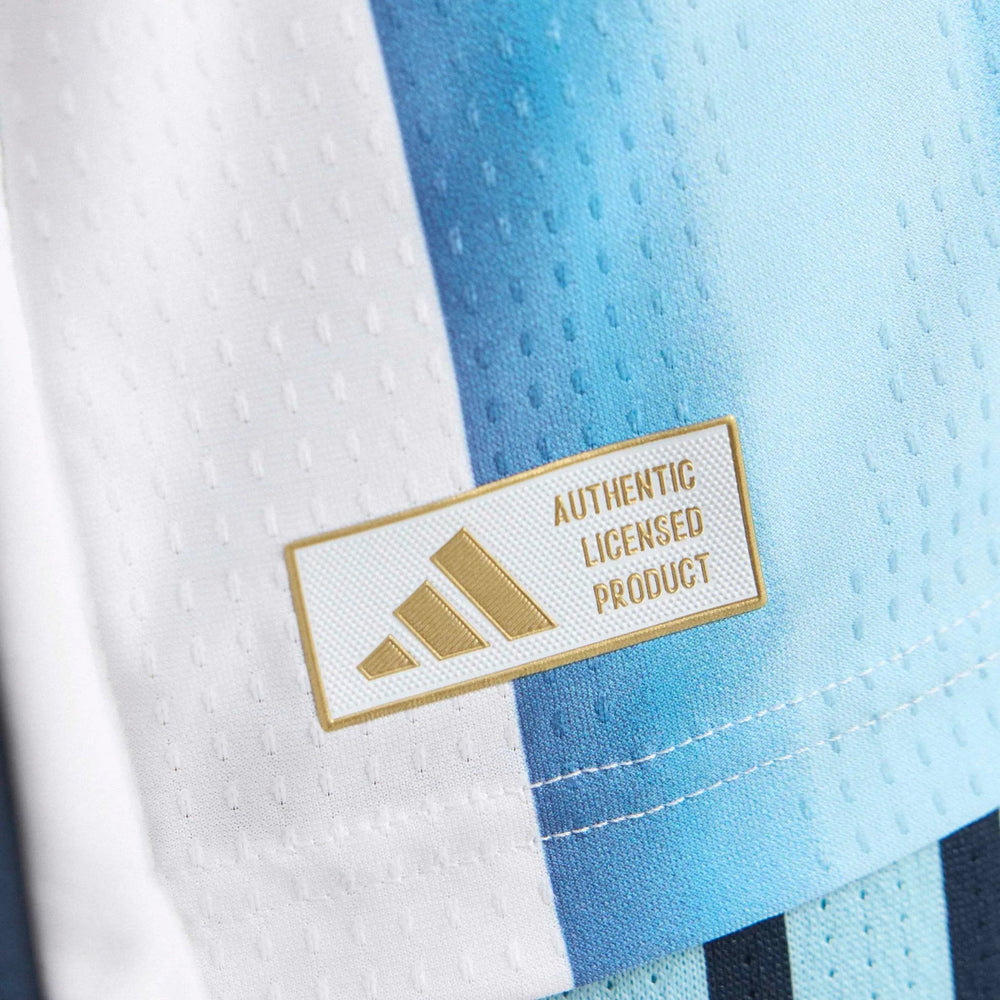 Adidas 2026 Argentina Men's Authentic Home Long-Sleeve Soccer Jersey White / Icey Blue / Light Blue