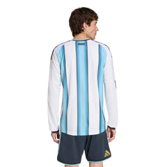 Adidas 2026 Argentina Men's Authentic Home Long-Sleeve Soccer Jersey White / Icey Blue / Light Blue