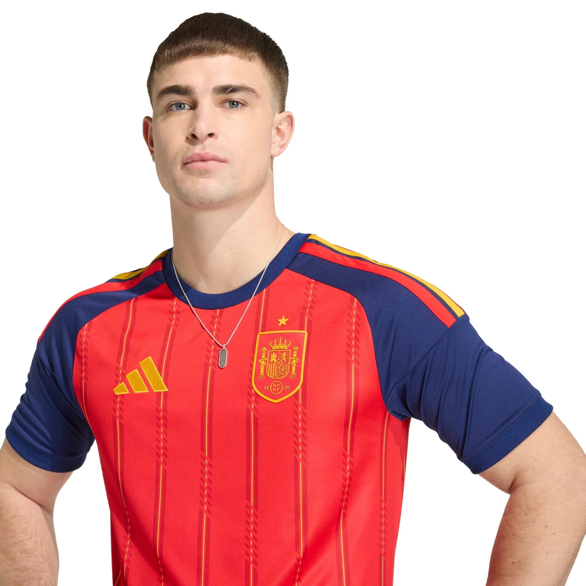 Adidas 2026 Spain Men's Stadium Home Soccer Jersey Vivid Red