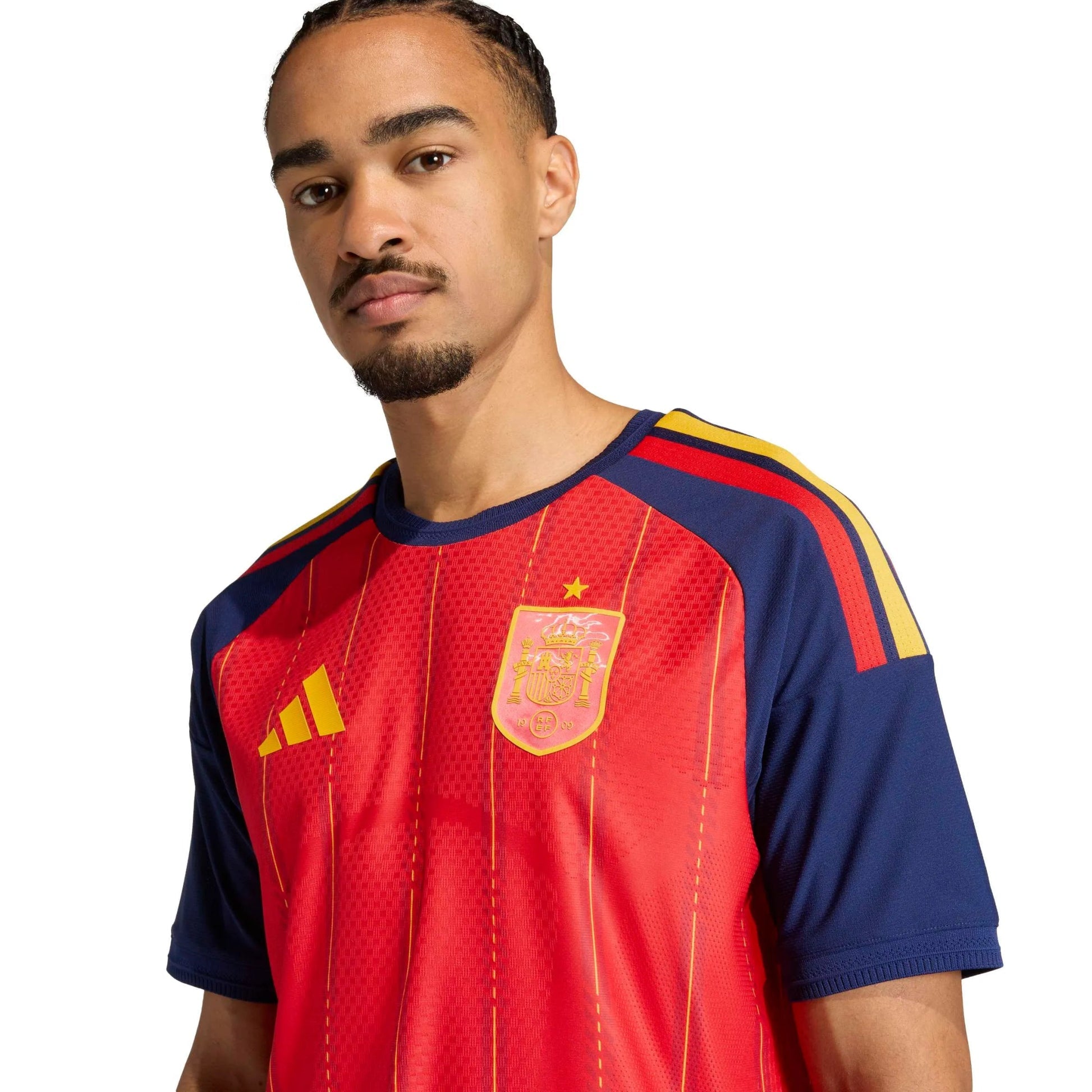 Adidas 2026 Spain Men's Authentic Home Soccer Jersey Vivid Red