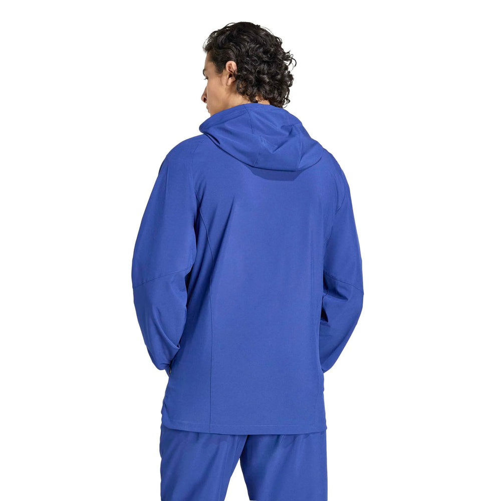 Adidas 2026 Italy Men's Tiro Travel Full Zip Windbreaker Victory Blue