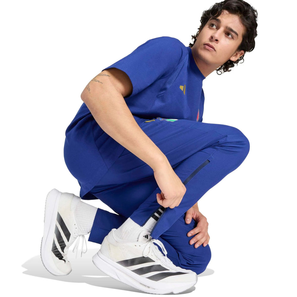 Adidas 2026 Italy Men's Tiro Travel Pants Victory Blue