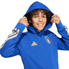 Adidas 2026 Italy Youth DNA Hoodie Bold Blue