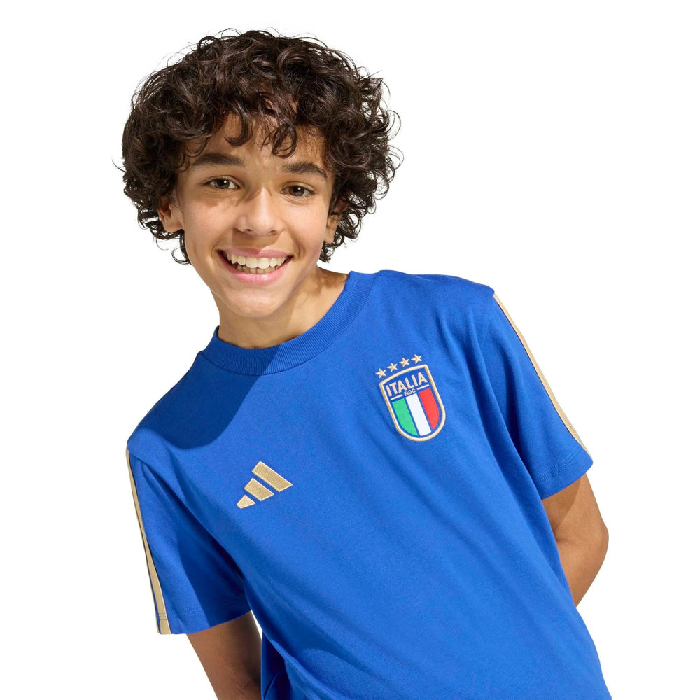 Adidas 2026 Italy Youth DNA Tee Old Blue