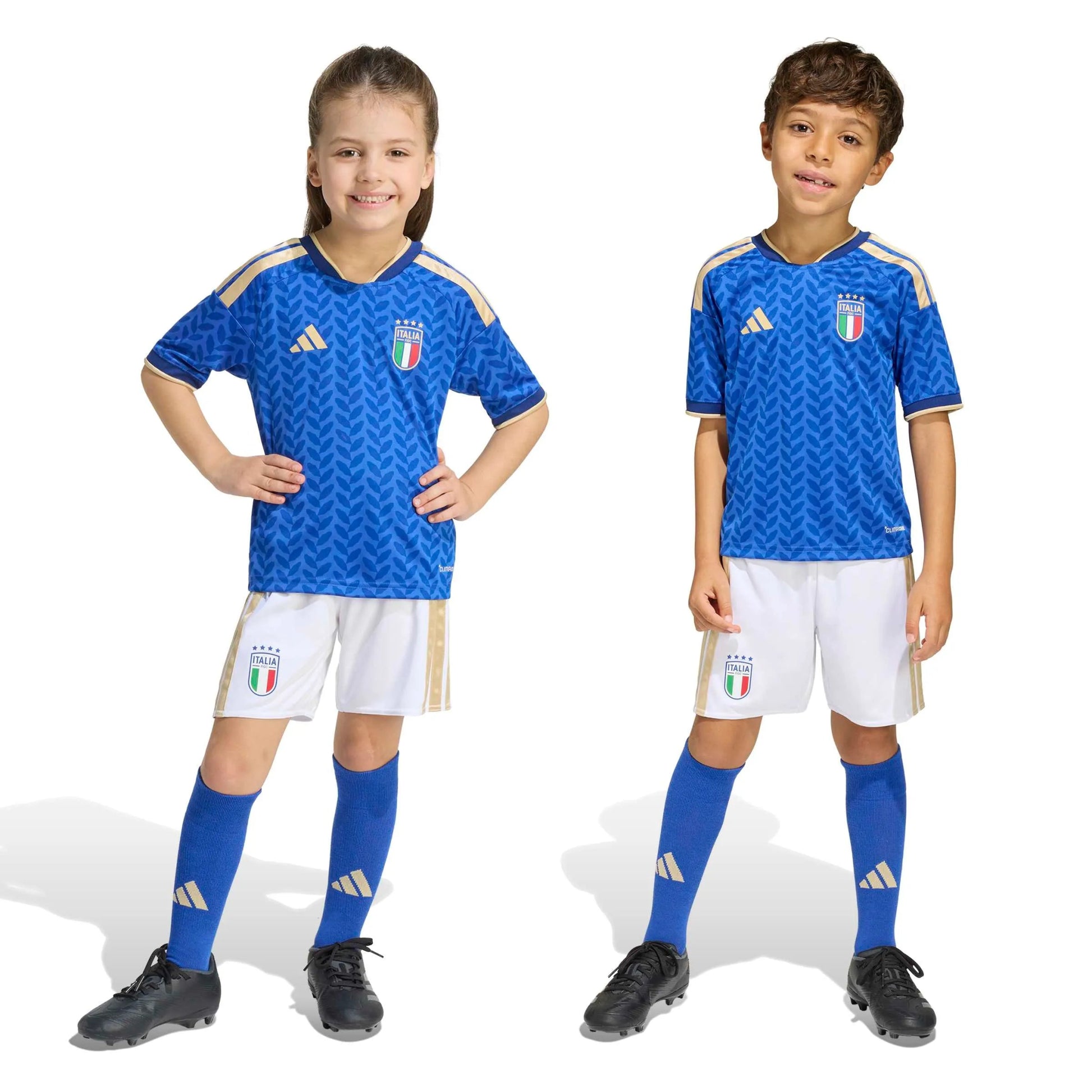 Adidas 2026 Italy Kid's Home Mini Kit Bold Blue