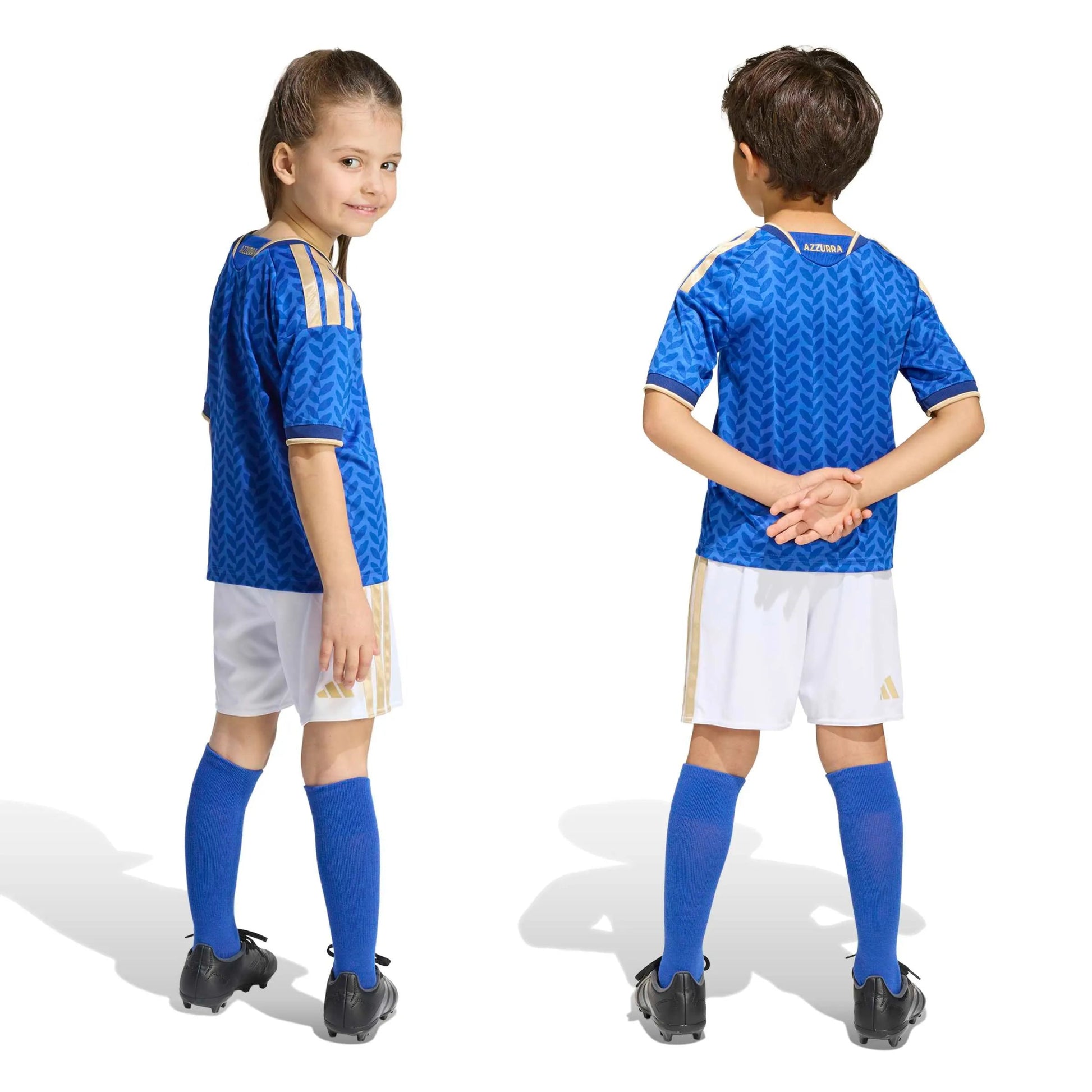 Adidas 2026 Italy Kid's Home Mini Kit Bold Blue