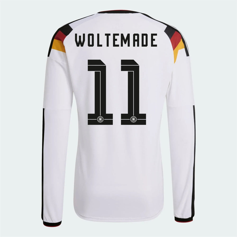Adidas 2026 Germany Men's Authentic Home Long-Sleeve Soccer Jersey White