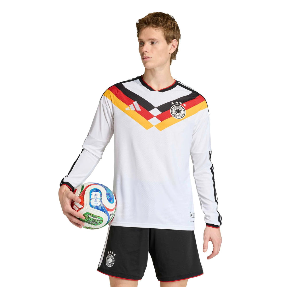 Adidas 2026 Germany Men's Authentic Home Long-Sleeve Soccer Jersey White