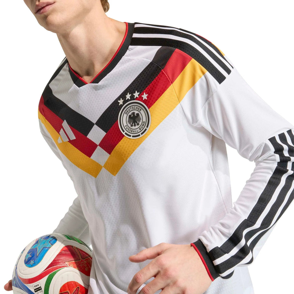 Adidas 2026 Germany Men's Authentic Home Long-Sleeve Soccer Jersey White