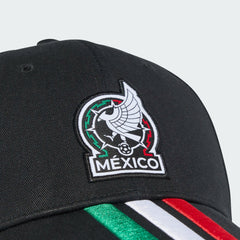 Adidas 2026 Mexico Baseball Cap 3 Stripes Black