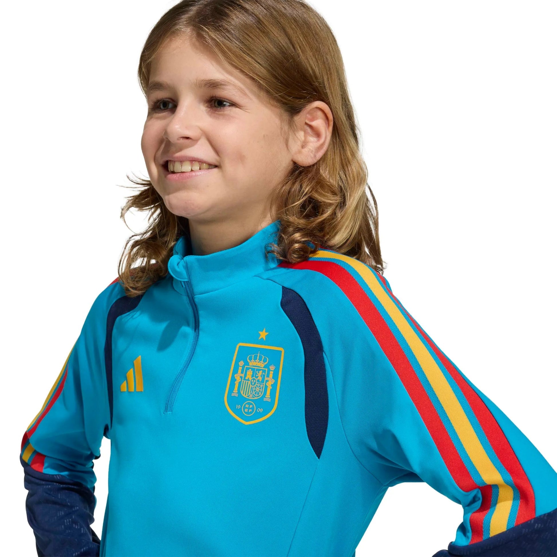 Adidas 2026 Spain Youth Tiro Training Top Bold Aqua