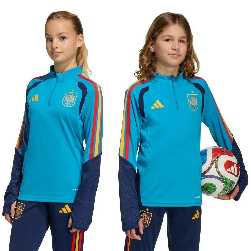 Adidas 2026 Spain Youth Tiro Training Top Bold Aqua