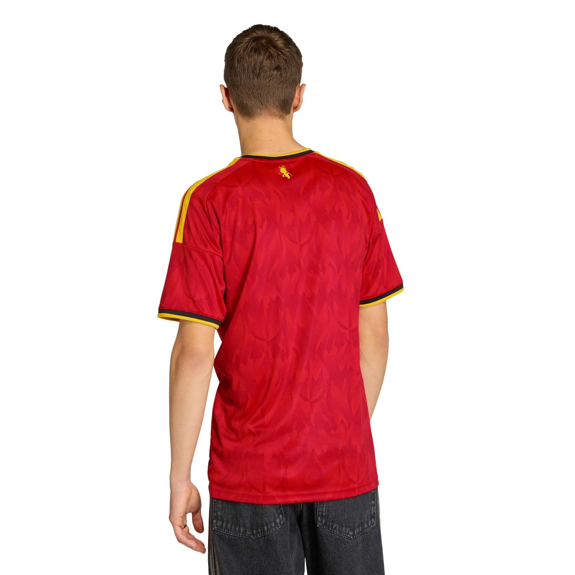 Adidas 2026 Belgium Men's Stadium Home Soccer Jersey Red / Bold Gold