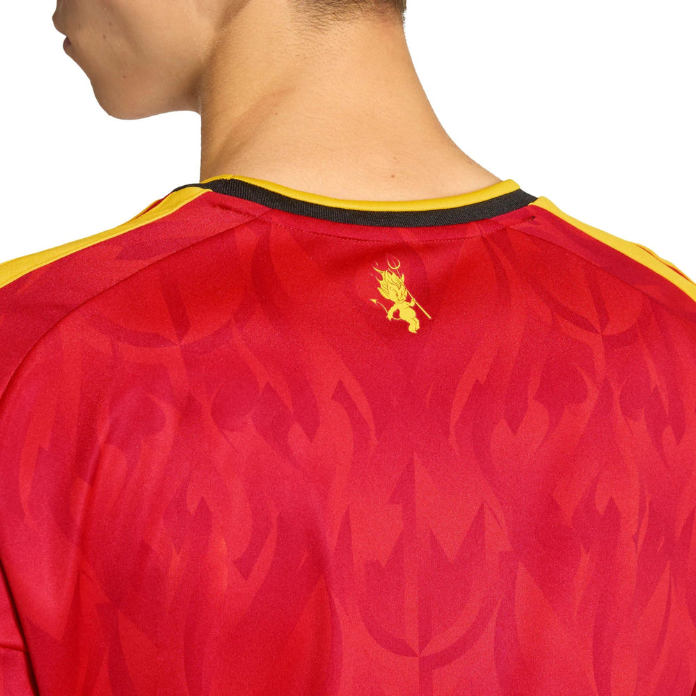 Adidas 2026 Belgium Men's Stadium Home Soccer Jersey Red / Bold Gold
