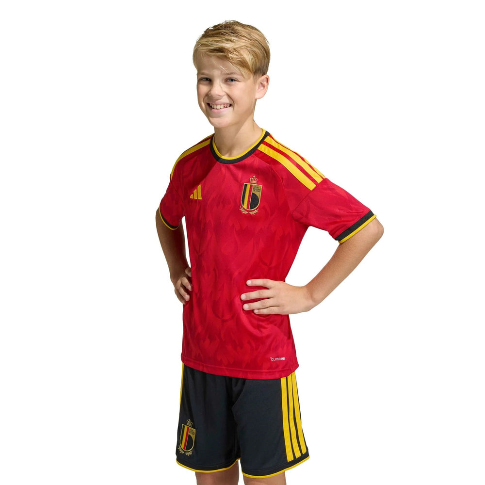 Adidas 2026 Belgium Youth Stadium Home Soccer Jersey Red / Bold Gold