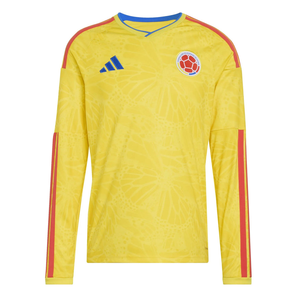 Adidas 2026 Colombia Men's Stadium Home Long-Sleeve Soccer Jersey Impact Yellow