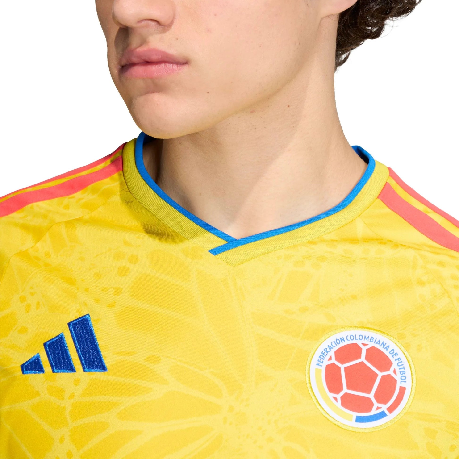 Adidas 2026 Colombia Men's Stadium Home Long-Sleeve Soccer Jersey Impact Yellow