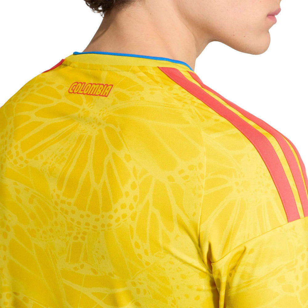 Adidas 2026 Colombia Men's Stadium Home Long-Sleeve Soccer Jersey Impact Yellow
