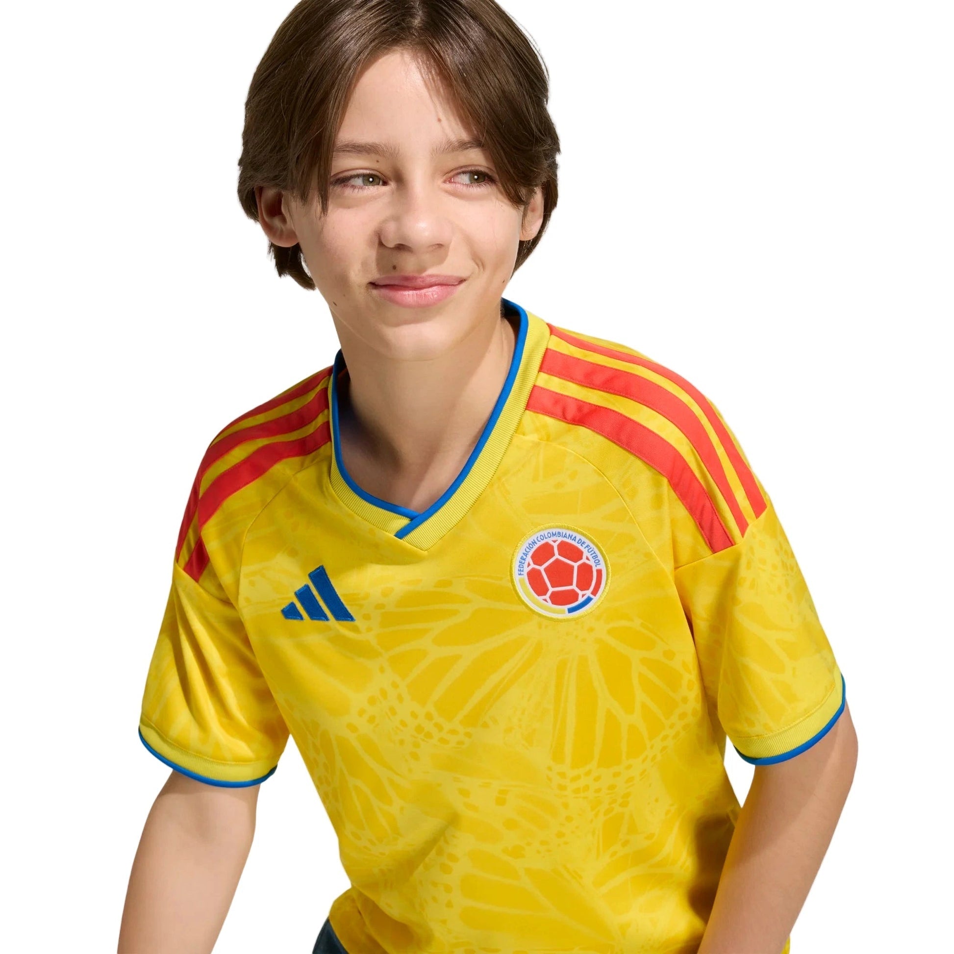 Adidas 2026 Colombia Youth Stadium Home Soccer Jersey Impact Yellow