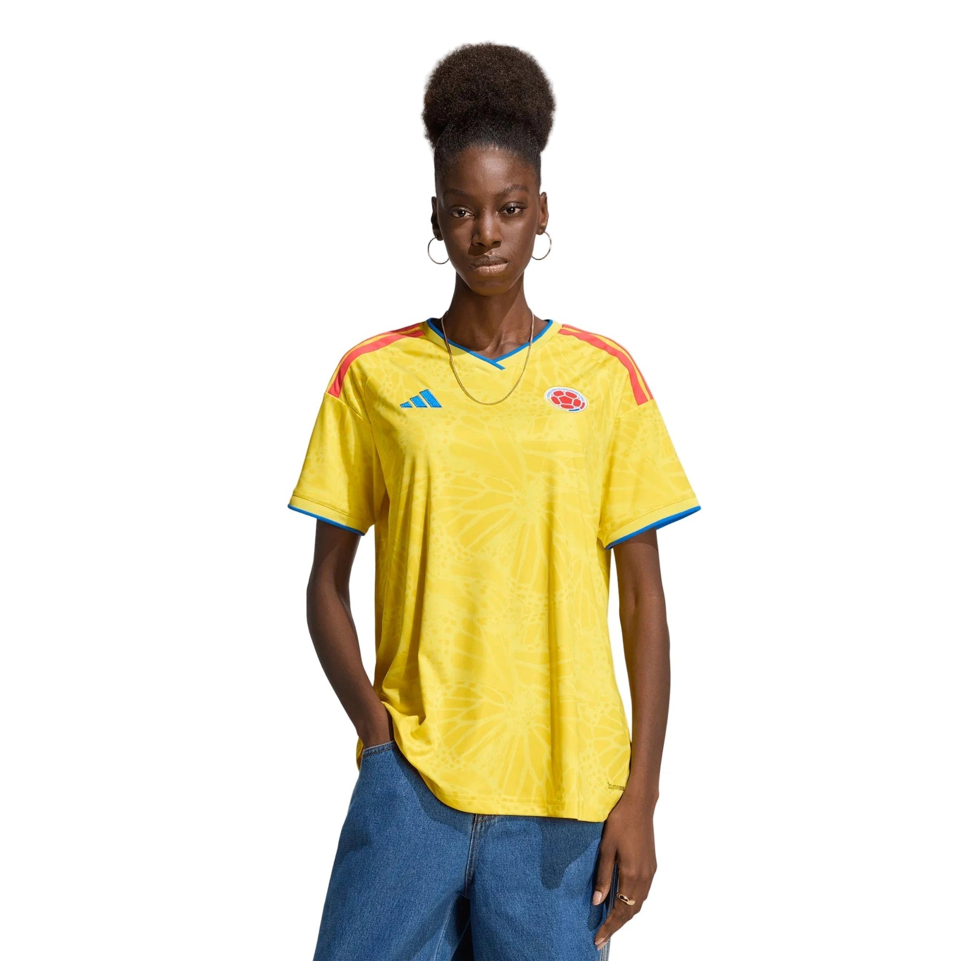 Adidas 2026 Colombia Women's Stadium Home Soccer Jersey Impact Yellow