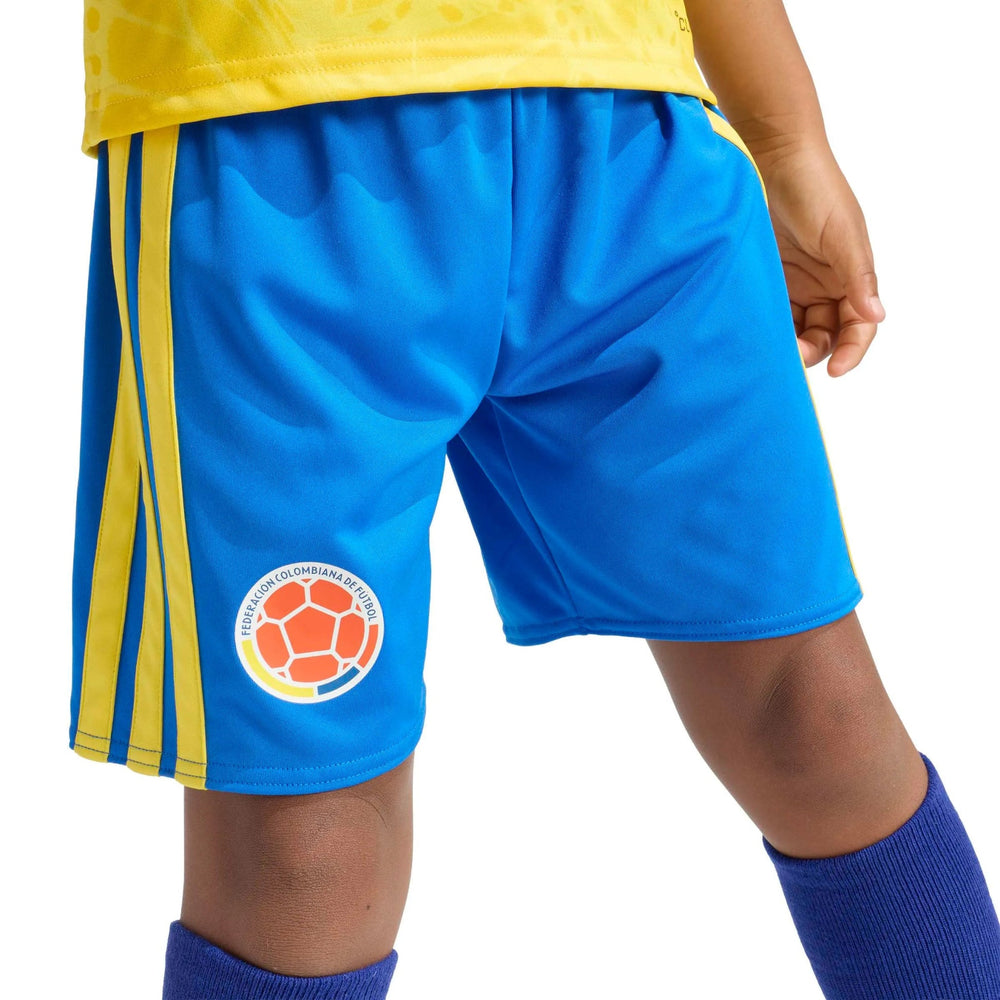 Adidas 2026 Colombia Kid's Home Mini Kit Impact Yellow / Glory Blue