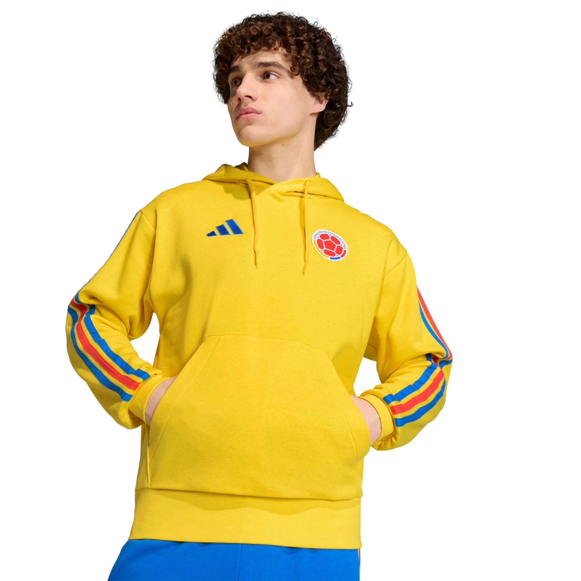 Adidas 2026 Colombia Men's DNA Fleece Hoodie Impact Yellow