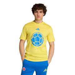 Adidas 2026 Colombia Men's DNA Graphic Tee Impact Yellow