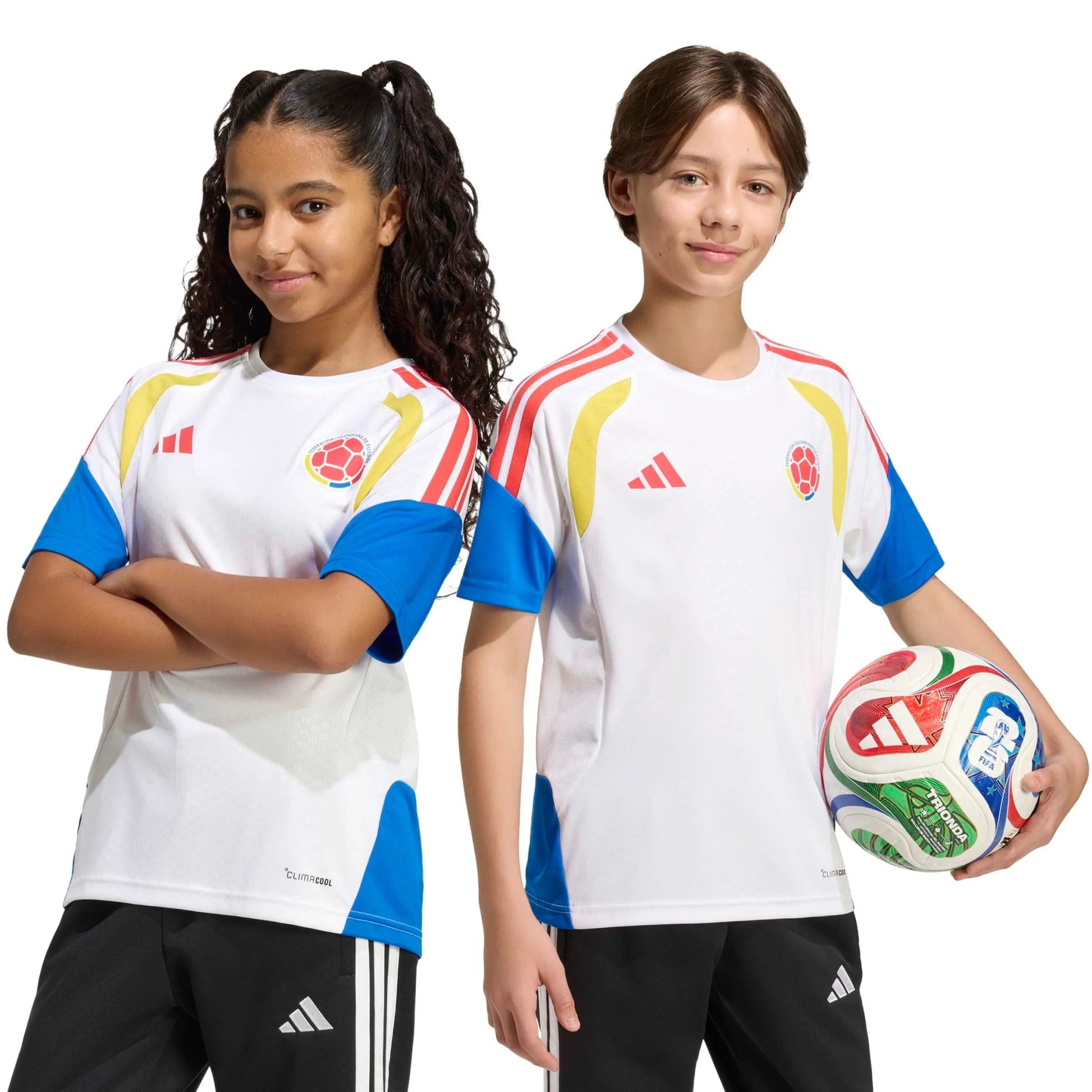Adidas 2026 Colombia Youth Training Soccer Jersey White
