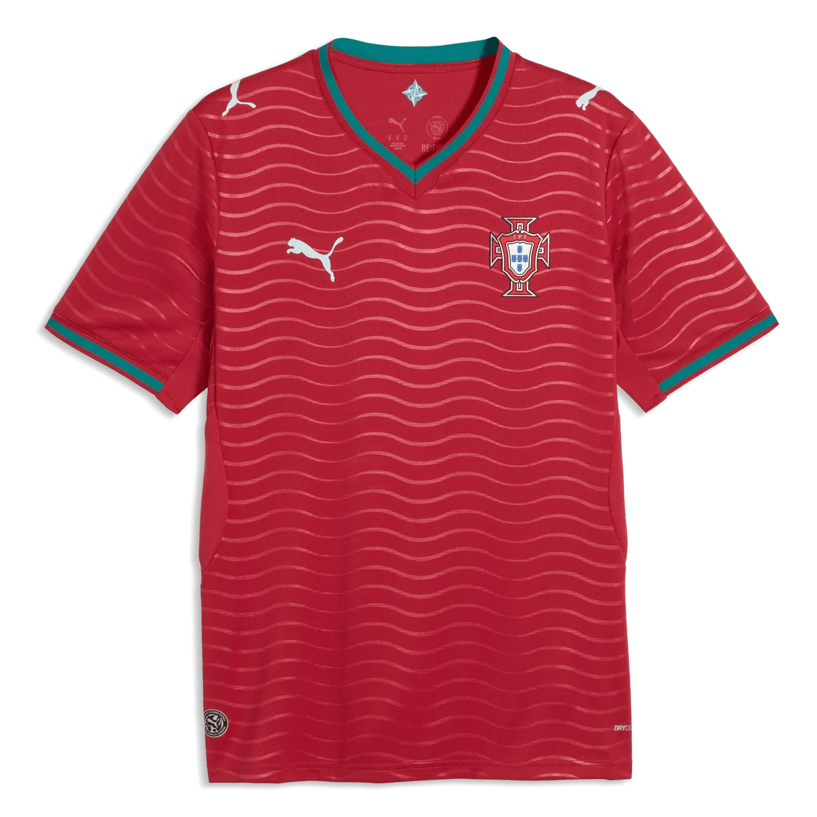 Puma 2026 Portugal Men's Stadium Home Soccer Jersey Club Red-Green Lagoon