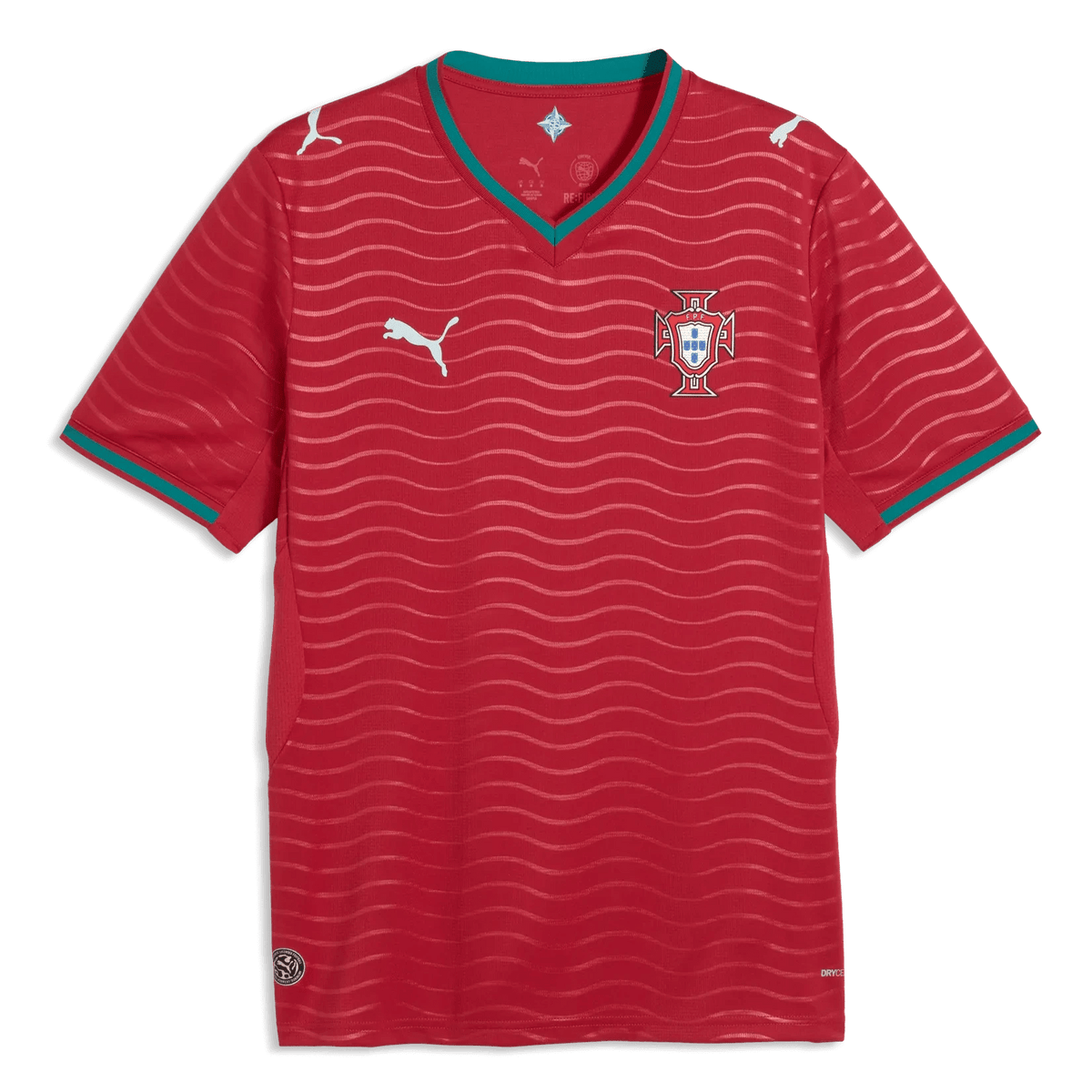 Puma 2026 Portugal Men's Stadium Home Soccer Jersey Club Red-Green Lagoon