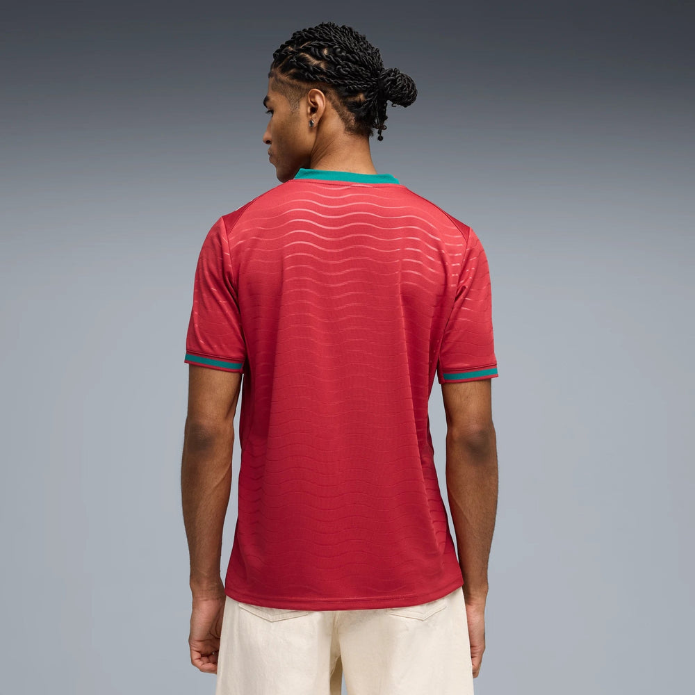 Puma 2026 Portugal Men's Stadium Home Soccer Jersey Club Red-Green Lagoon