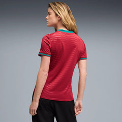 Puma 2026 Portugal Women's Stadium Home Soccer Jersey Club Red-Green Lagoon