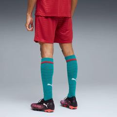Puma 2026 Portugal Men's Stadium Home Shorts Club Red-Green Lagoon