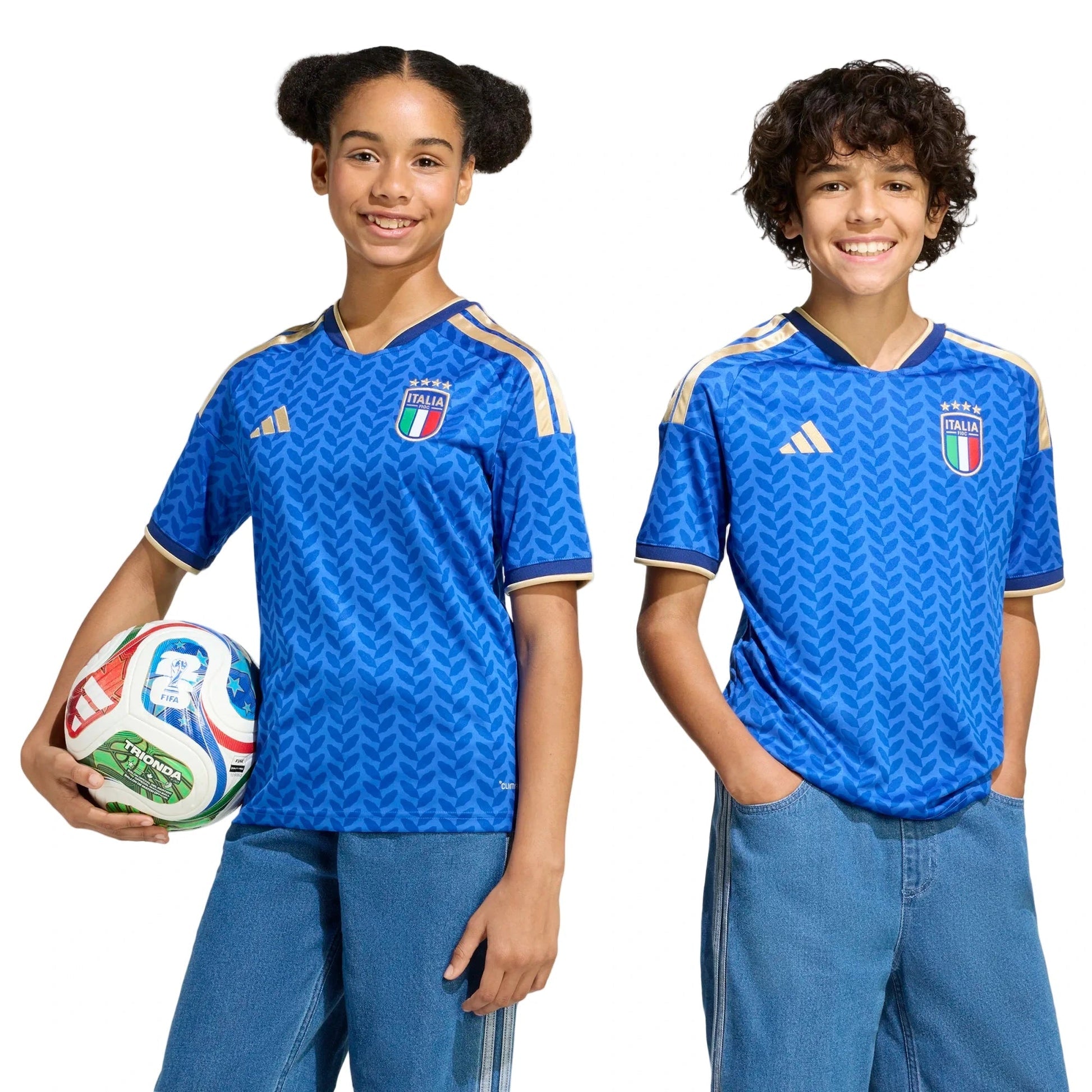 Adidas 2026 Italy Youth Stadium Home Soccer Jersey Bold Blue