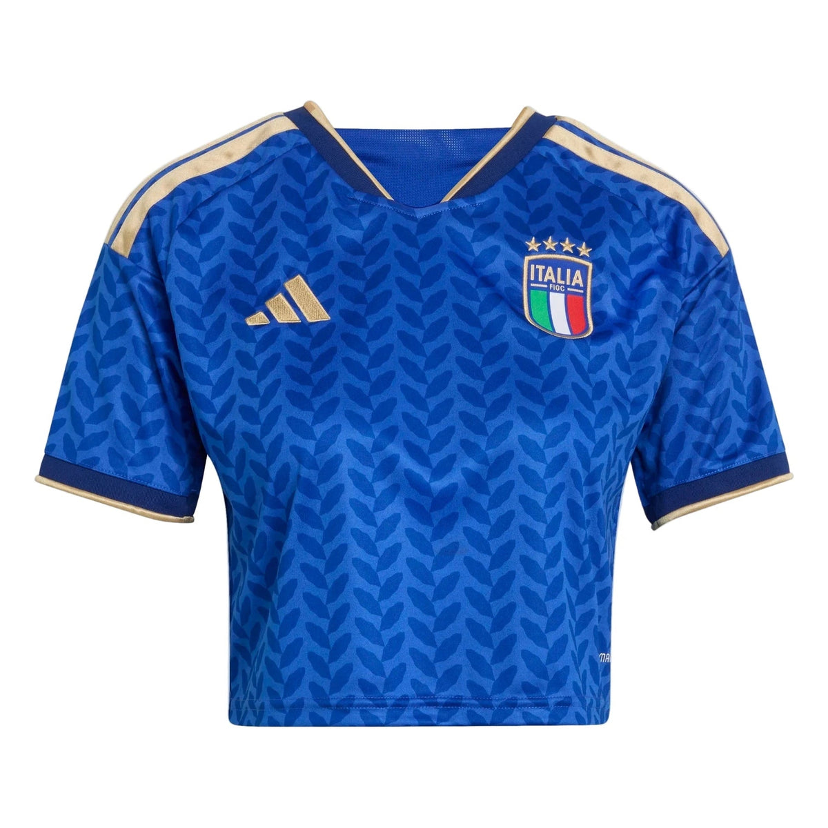 Adidas 2026 Italy Women's Stadium Home Cropped Soccer Jersey Bold Blue
