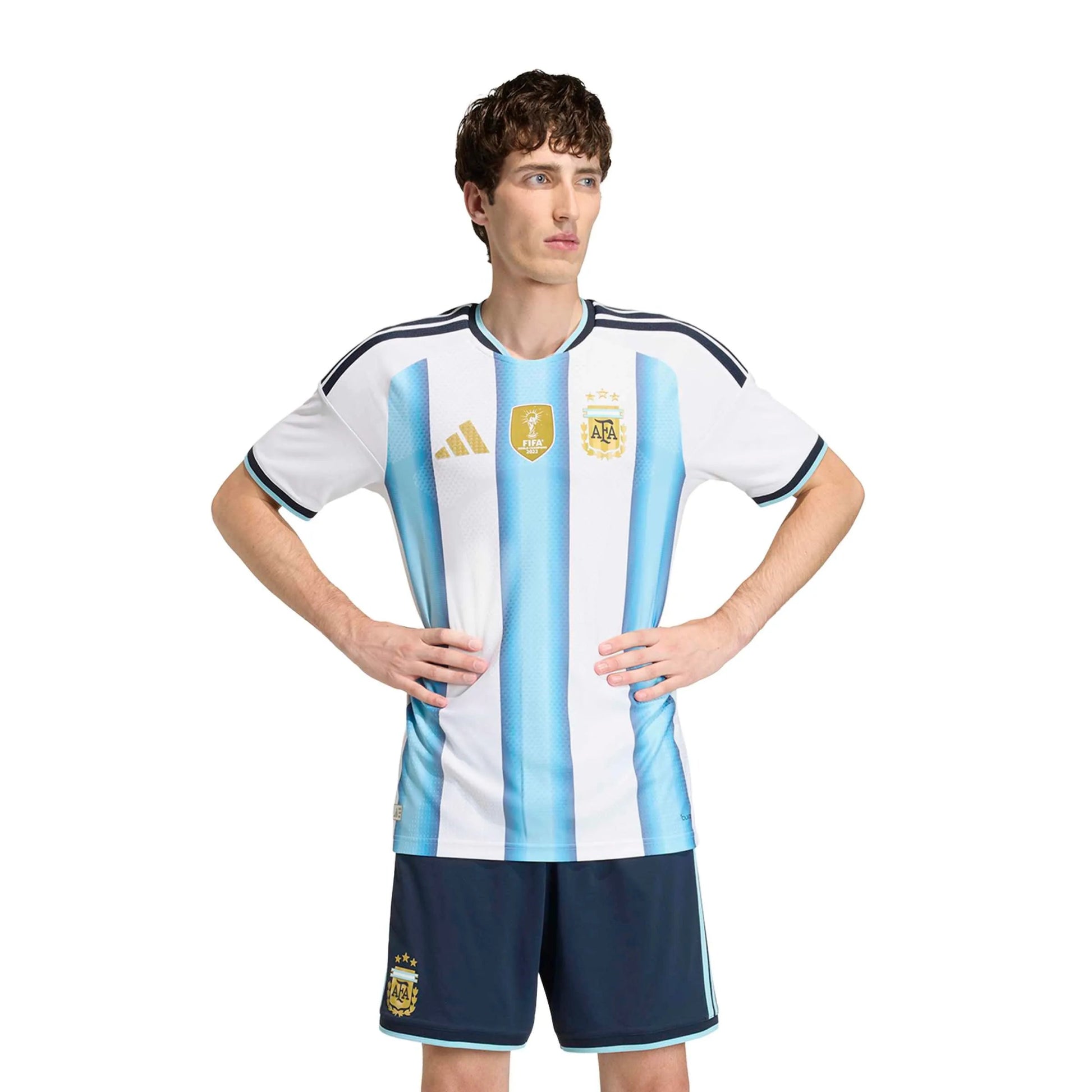Adidas 2026 Argentina Men's Authentic Home Soccer Jersey White / Icey Blue / Light Blue