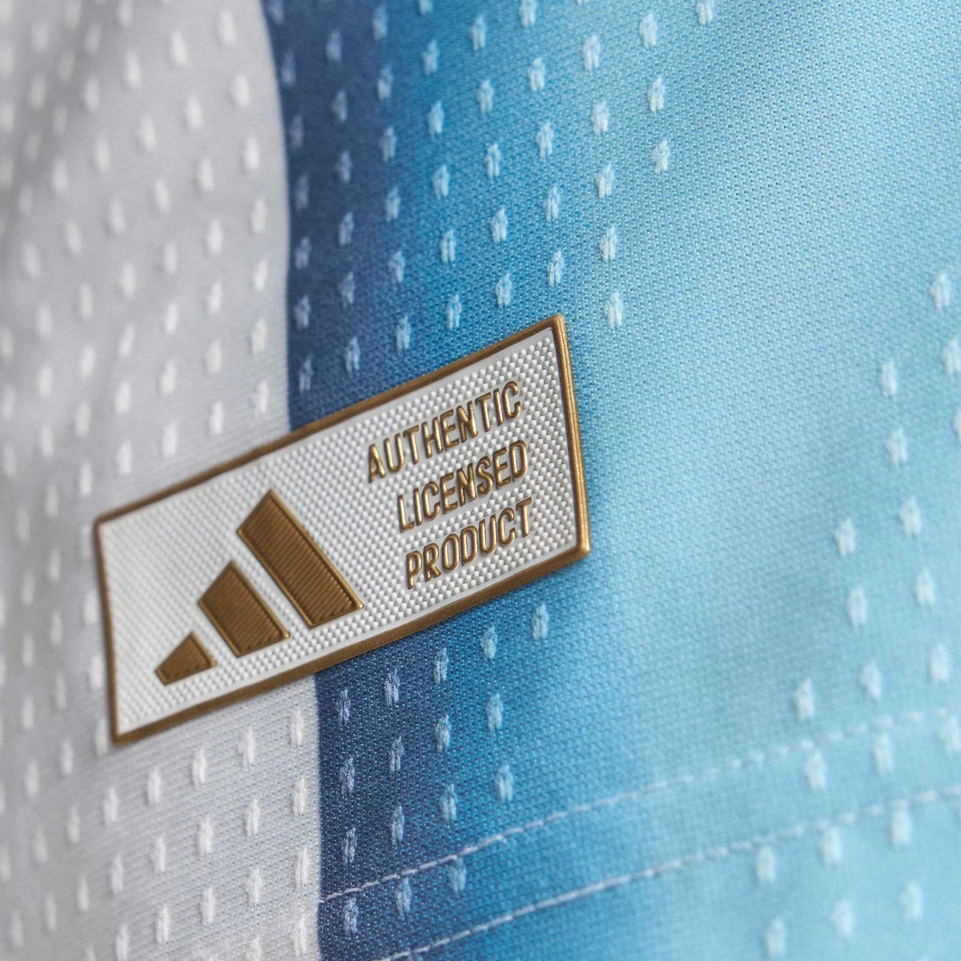 Adidas 2026 Argentina Men's Authentic Home Messi #10 Soccer Jersey White / Icey Blue / Light Blue
