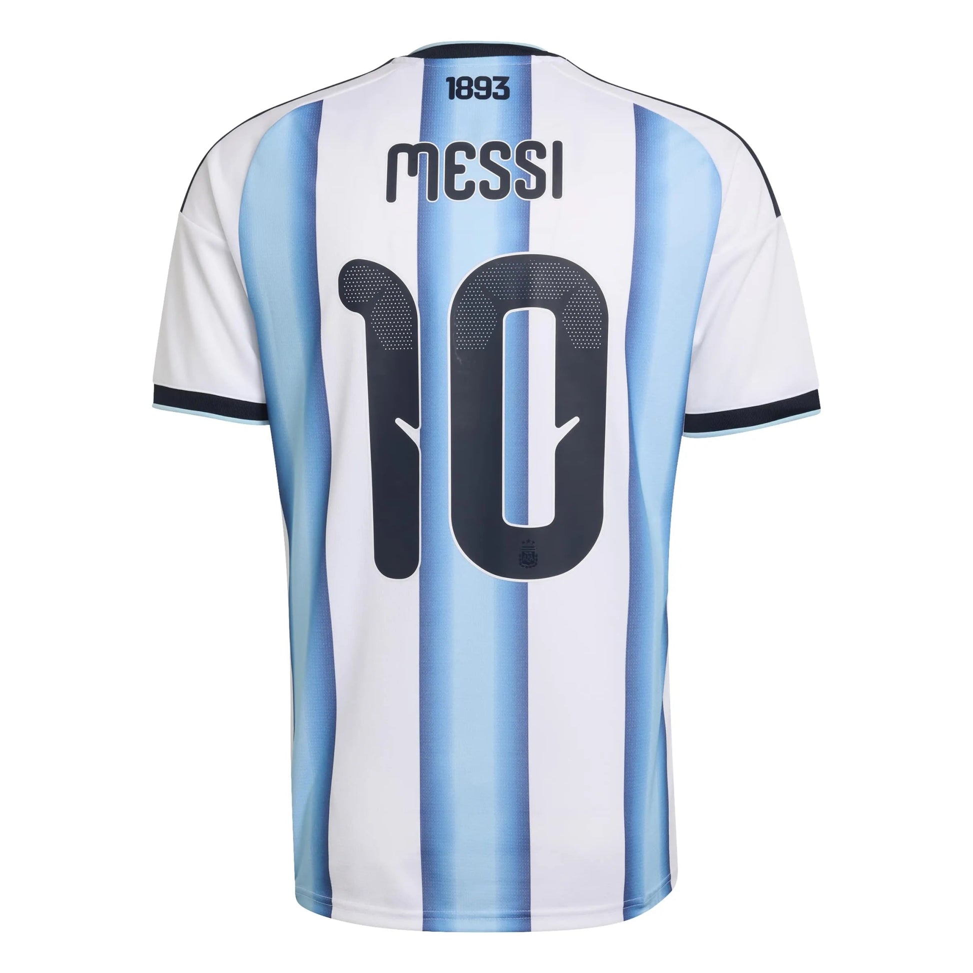 Adidas 2026 Argentina Men's Stadium Home Messi #10 Soccer Jersey White / Icey Blue / Light Blue