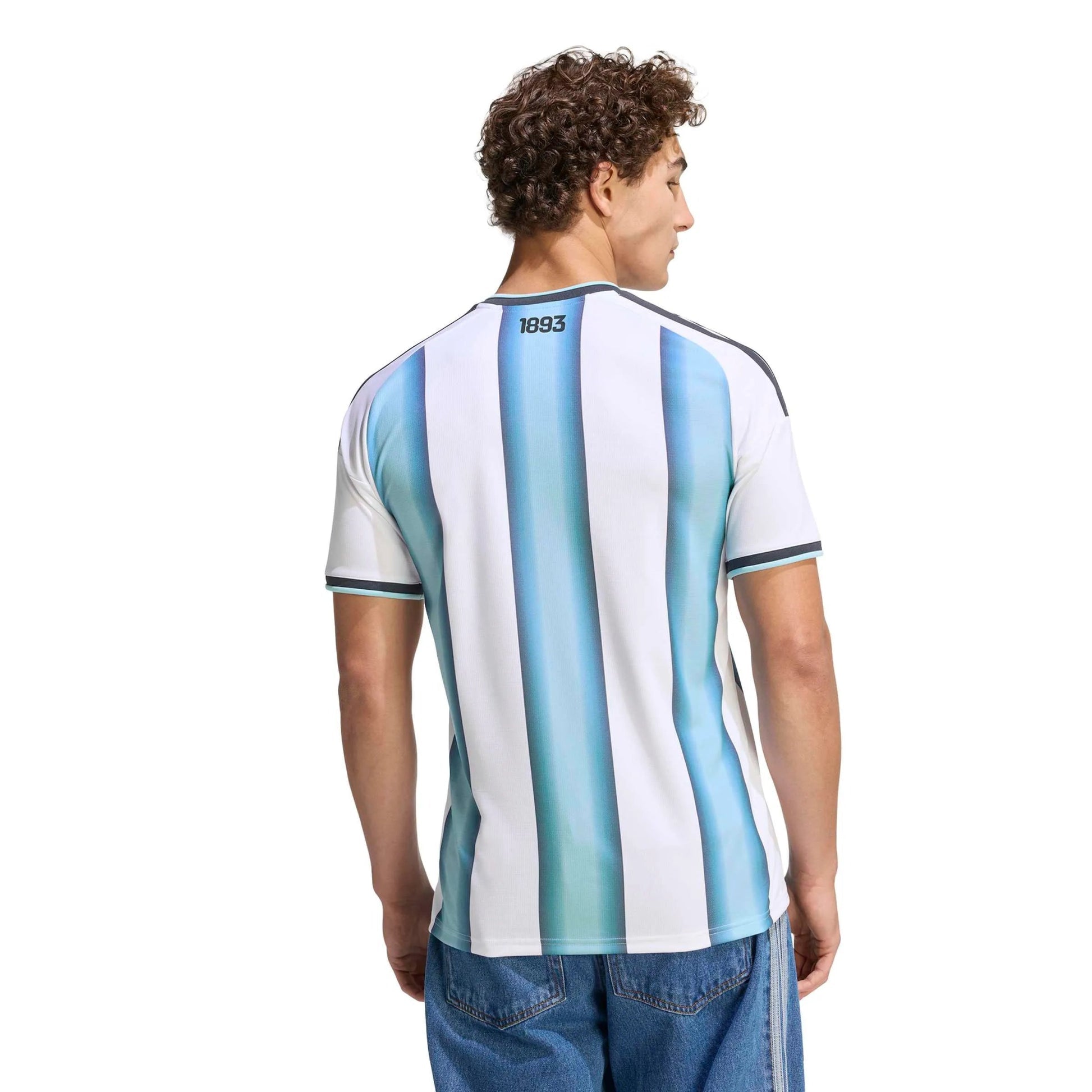 Adidas 2026 Argentina Men's Stadium Home Soccer Jersey White / Icey Blue / Light Blue