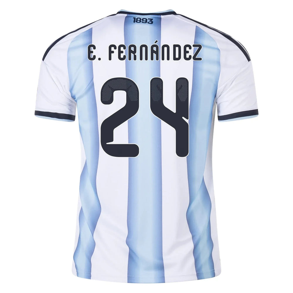 Adidas 2026 Argentina Men's Stadium Home Soccer Jersey White / Icey Blue / Light Blue