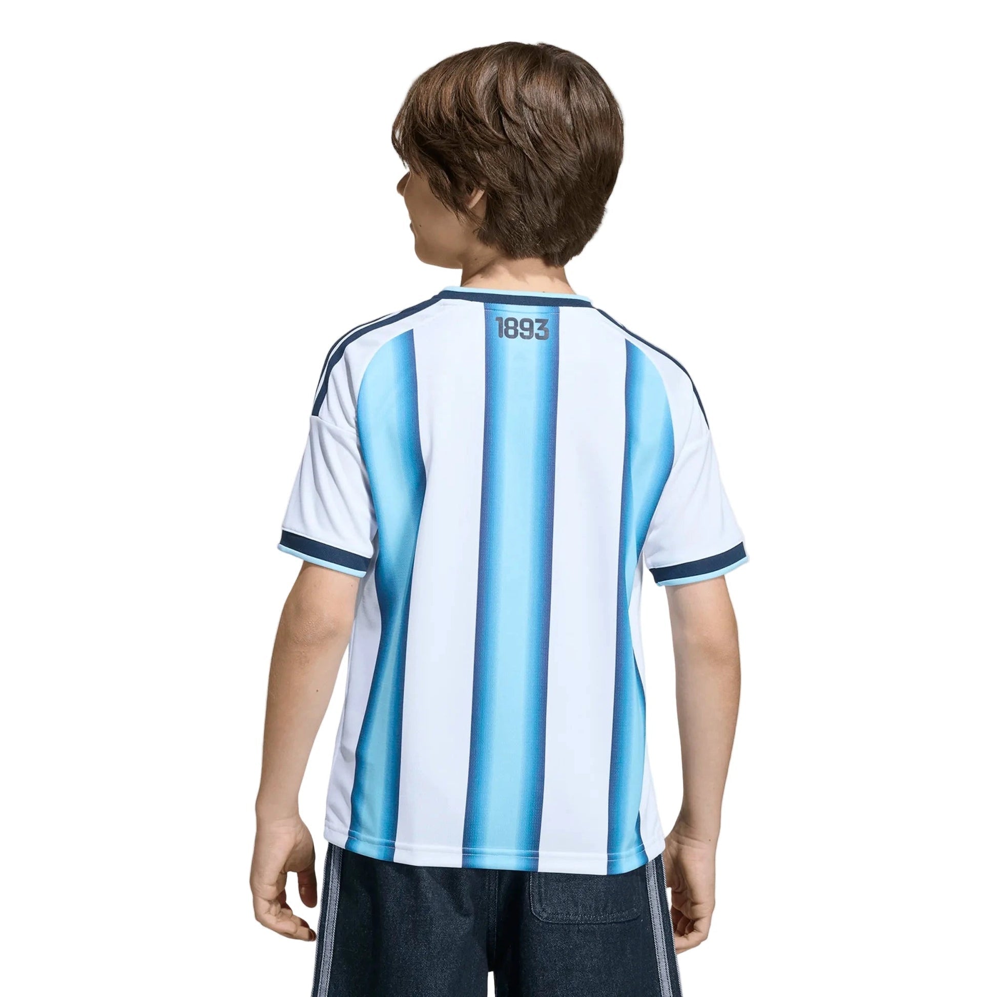 Adidas 2026 Argentina Youth Stadium Home Soccer Jersey White / Icey Blue / Light Blue