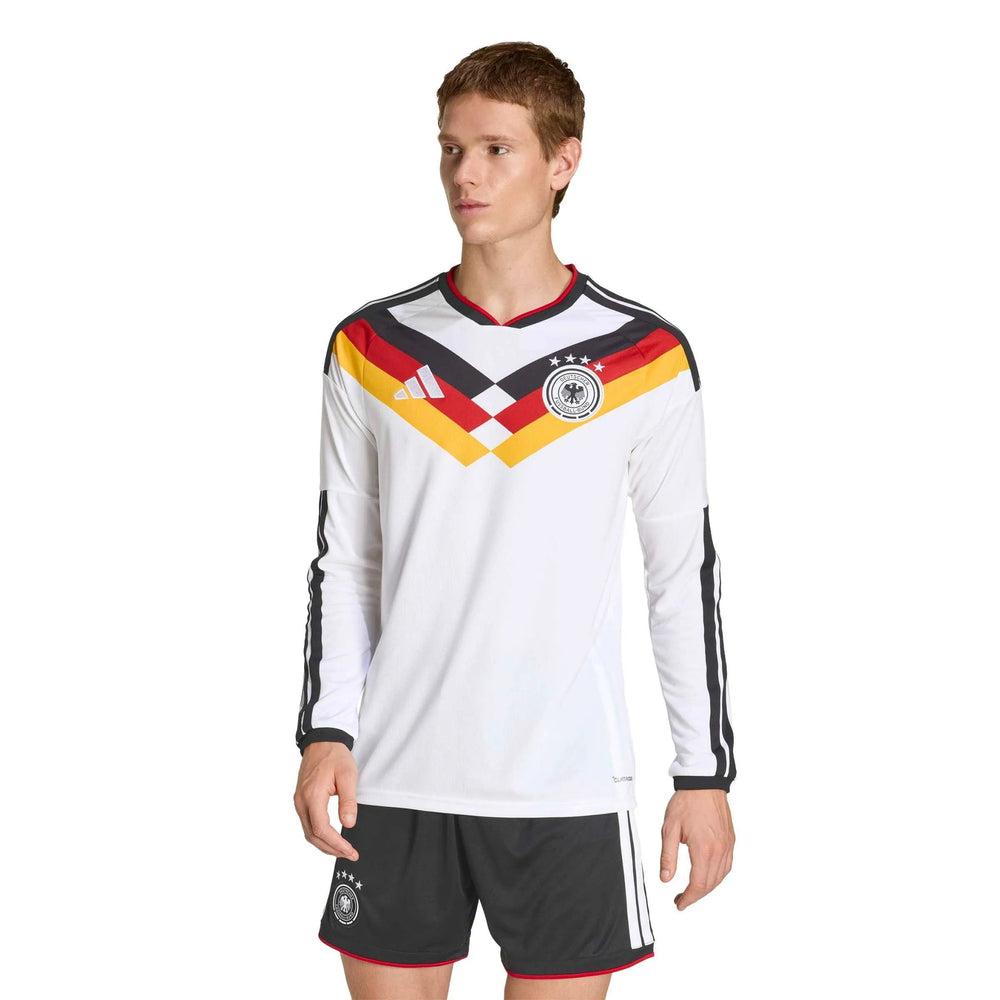 Adidas 2026 Germany Men's Stadium Home Long-Sleeve Soccer Jersey White