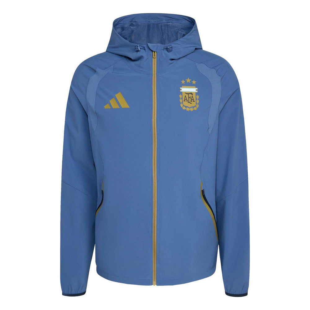 Adidas 2026 Argentina Men's Tiro Travel Full Zip Windbreaker Crew Blue