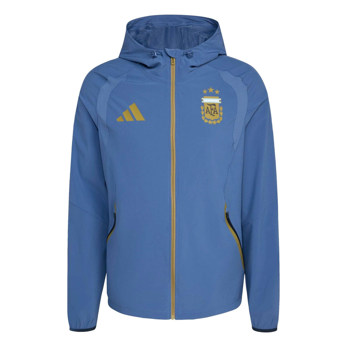 Adidas 2026 Argentina Men's Tiro Travel Full Zip Windbreaker Crew Blue