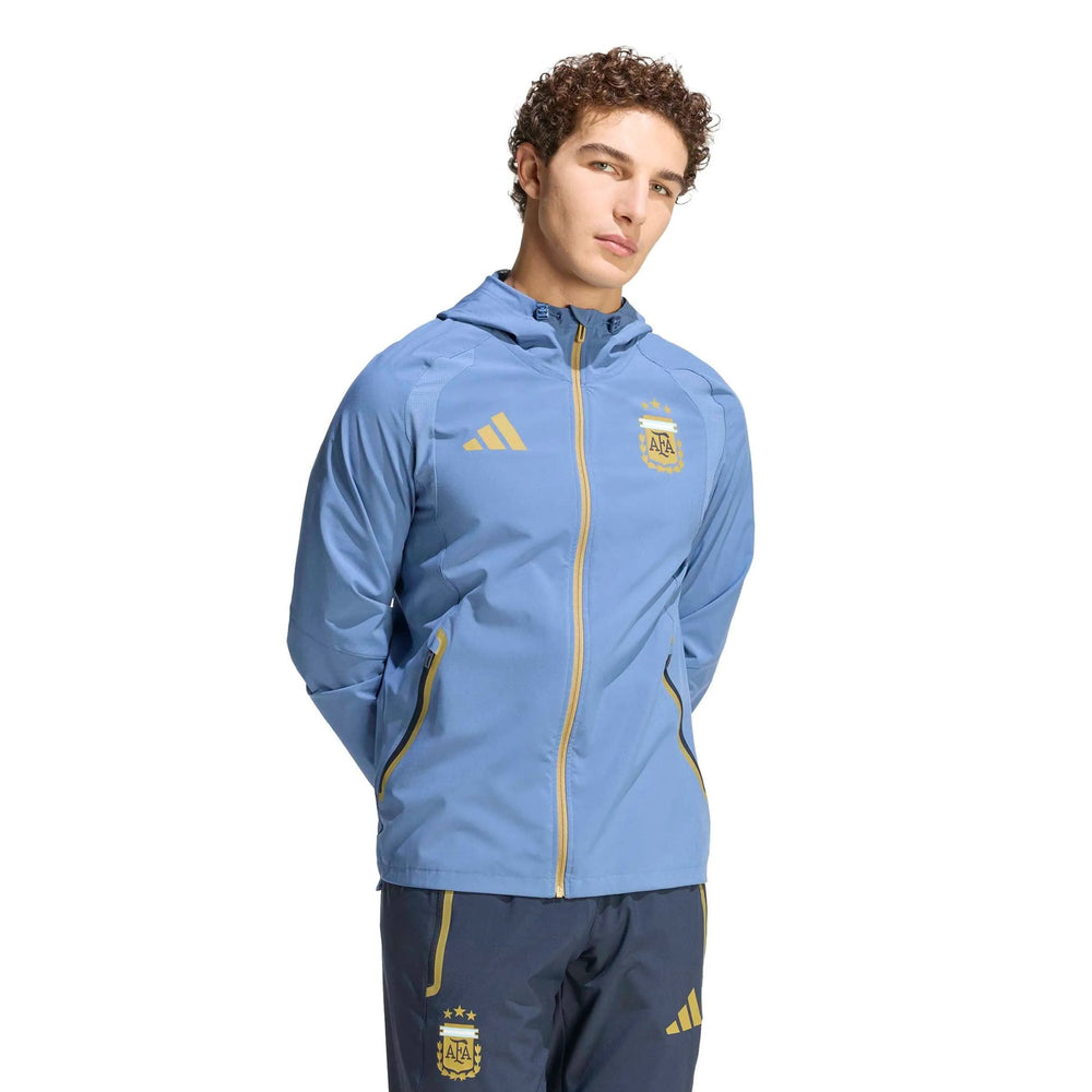 Adidas 2026 Argentina Men's Tiro Travel Full Zip Windbreaker Crew Blue