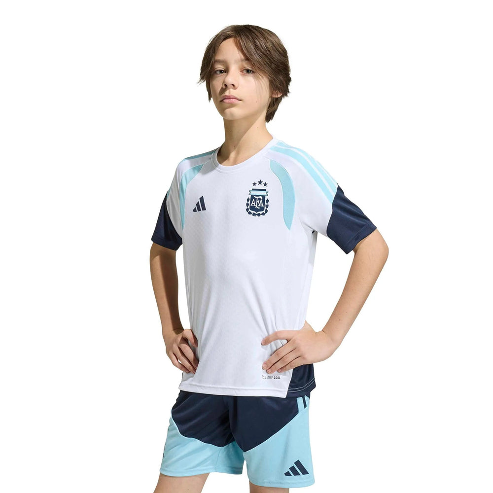 Adidas 2026 Argentina Youth Training Soccer Jersey White